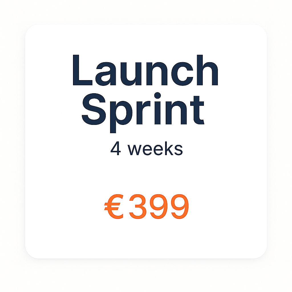 Launch Sprint (4 weeks)