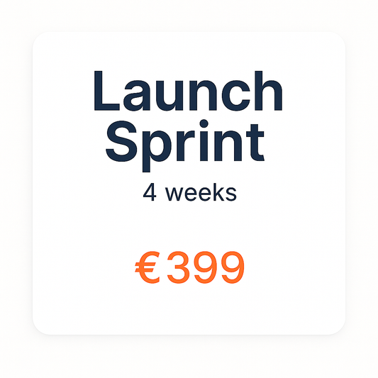 Launch Sprint (4 weeks)
